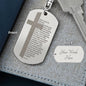 Lord's Prayer German Vater Unser Engraved Dog Tag Bible Keychain Stainless Steel or 18k Gold-Express Your Love Gifts