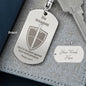 Isaiah 54.17 No Weapon Engraved Dog Tag Keychain Stainless Steel or 18k Gold-Express Your Love Gifts