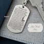 Psalm 23 Portuguese Salmo 23 Engraved Dog Tag Bible Keychain Stainless Steel or 18k Gold-Express Your Love Gifts