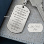 Ten Commandments English Engraved Dog Tag Bible Keychain Stainless Steel or 18k Gold-Express Your Love Gifts