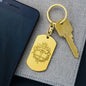 Man of God Cross 1 Timothy 6:11 Engraved Dog Tag Bible Keychain Stainless Steel or 18k Gold-Express Your Love Gifts