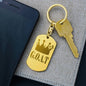 GOAT Greatest of All Time Engraved Dog Tag Keychain Stainless Steel or 18k Gold-Express Your Love Gifts
