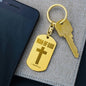 Man of God 1 Timothy 6:11 Engraved Dog Tag Bible Keychain Stainless Steel or 18k Gold-Express Your Love Gifts