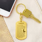 Psalm 23 German Engraved Dog Tag Bible Keychain Stainless Steel or 18k Gold-Express Your Love Gifts