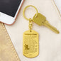 Firefighter's Prayer Engraved Dog Tag Bible Keychain Stainless Steel or 18k Gold-Express Your Love Gifts
