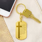 Lord's Prayer Engraved Dog Tag Bible Keychain Stainless Steel or 18k Gold-Express Your Love Gifts