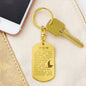 Psalm 23 Chinese Engraved Dog Tag Bible Keychain Stainless Steel or 18k Gold-Express Your Love Gifts