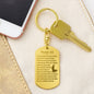 Psalm 23 Polish Psalm Dawida Engraved Dog Tag Bible Keychain Stainless Steel or 18k Gold-Express Your Love Gifts