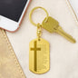 Lord's Prayer French Notre Père Dogtag Engraved Dog Tag Bible Keychain Stainless Steel or 18k Gold-Express Your Love Gifts