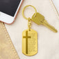 Lords Prayer Spanish Padre Nuestro Engraved Dog Tag Bible Keychain Stainless Steel or 18k Gold-Express Your Love Gifts