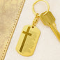 Lord's Prayer French Notre Père Dogtag Engraved Dog Tag Bible Keychain Stainless Steel or 18k Gold-Express Your Love Gifts