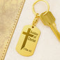 Soldier of Christ 2 Tim 2:3 Engraved Dog Tag Bible Keychain Stainless Steel or 18k Gold-Express Your Love Gifts
