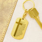 Lord's Prayer German Vater Unser Engraved Dog Tag Bible Keychain Stainless Steel or 18k Gold-Express Your Love Gifts
