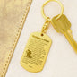 Firefighter's Prayer Engraved Dog Tag Bible Keychain Stainless Steel or 18k Gold-Express Your Love Gifts