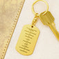 Ten Commandments Russian Engraved Dog Tag Bible Keychain Stainless Steel or 18k Gold-Express Your Love Gifts