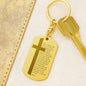 Lords Prayer Spanish Padre Nuestro Engraved Dog Tag Bible Keychain Stainless Steel or 18k Gold-Express Your Love Gifts