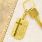 Lords Prayer Polish Ojcze Nasz Engraved Dog Tag Bible Keychain Stainless Steel or 18k Gold-Express Your Love Gifts