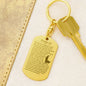 Psalm 23 English Lord is My Shepherd Engraved Dog Tag Bible Keychain Stainless Steel or 18k Gold-Express Your Love Gifts