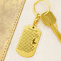 Psalm 23 French Psaume 23 Engraved Dog Tag Bible Keychain Stainless Steel or 18k Gold-Express Your Love Gifts