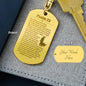 Psalm 23 German Engraved Dog Tag Bible Keychain Stainless Steel or 18k Gold-Express Your Love Gifts