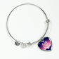 Habakkuk 2:3 God's Timing Stainless Steel or 18k Gold Heart Bangle Bracelet-Express Your Love Gifts