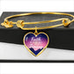 Habakkuk 2:3 God's Timing Stainless Steel or 18k Gold Heart Bangle Bracelet-Express Your Love Gifts
