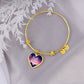 Habakkuk 2:3 God's Timing Stainless Steel or 18k Gold Heart Bangle Bracelet-Express Your Love Gifts