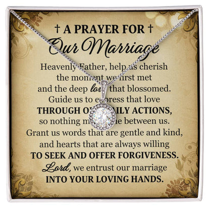 Prayer For Our Marriage Message Card Eternal Hope Necklace-Express Your Love Gifts