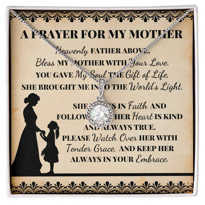 To Mom Prayer For My Mother Message Card Eternal Hope Necklace-Express Your Love Gifts