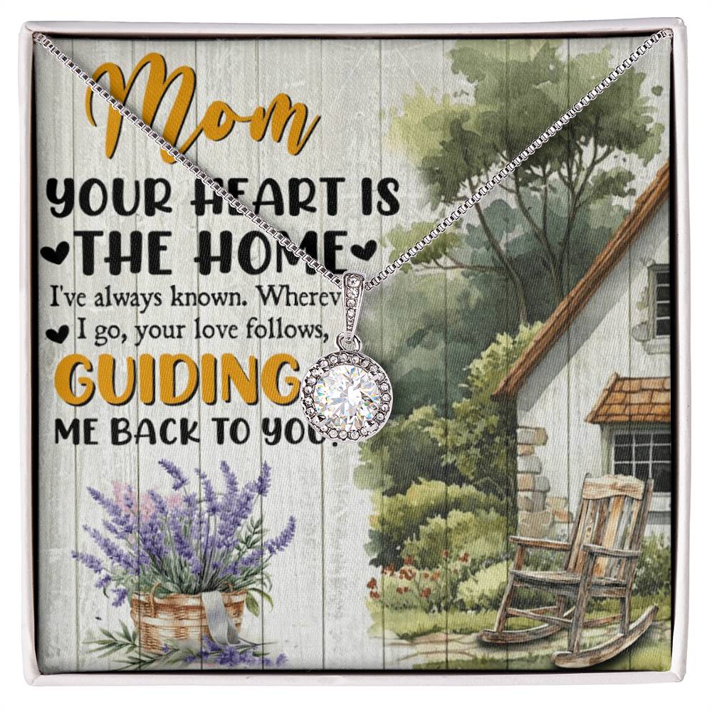 To Mom Your Heart is the Home Eternal Hope Necklace-Express Your Love Gifts
