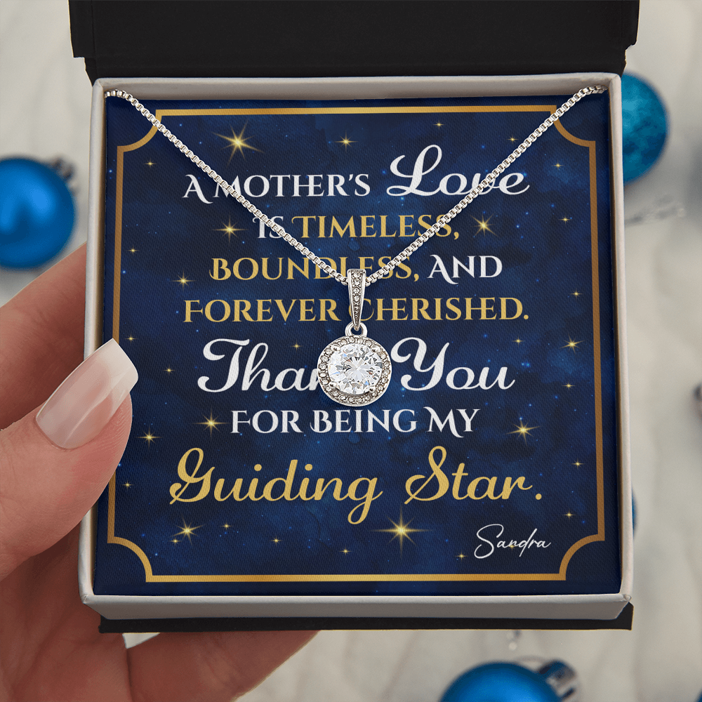 Personalized To Mom Guiding Star Message Card Eternal Hope Necklace-Express Your Love Gifts