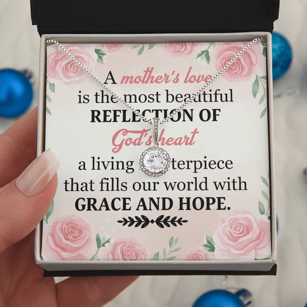 To Mom Grace and Hope Message Card Eternal Hope Necklace-Express Your Love Gifts