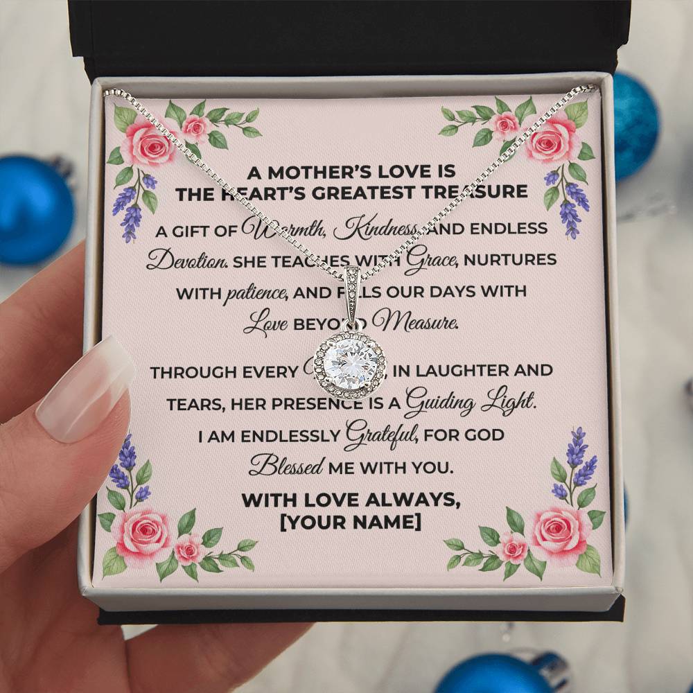 Personalized To Mom Mothers Love Message Card Eternal Hope Necklace-Express Your Love Gifts
