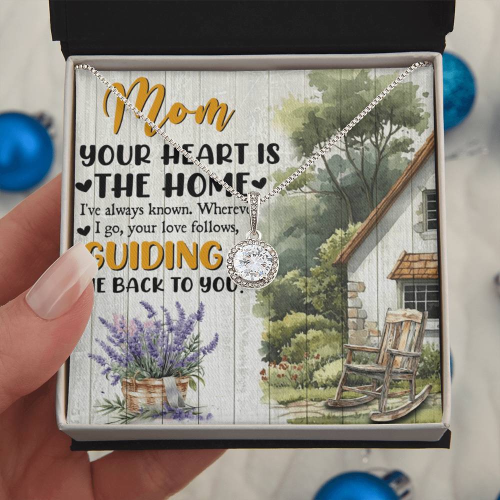 To Mom Your Heart is the Home Eternal Hope Necklace-Express Your Love Gifts