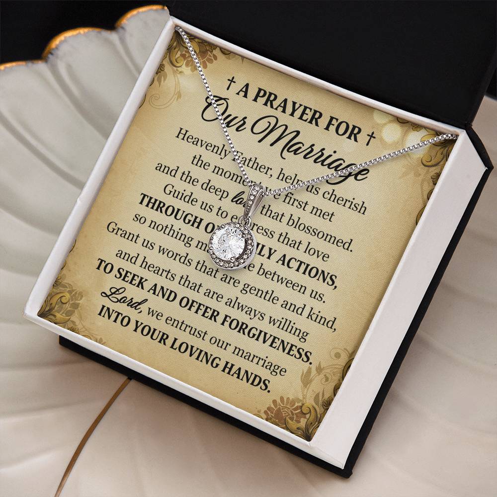 Prayer For Our Marriage Message Card Eternal Hope Necklace-Express Your Love Gifts