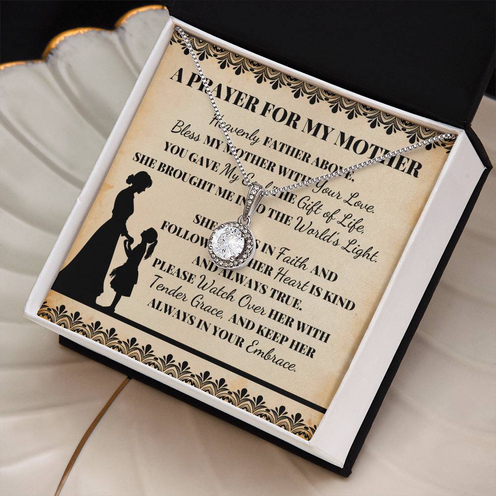 To Mom Prayer For My Mother Message Card Eternal Hope Necklace-Express Your Love Gifts