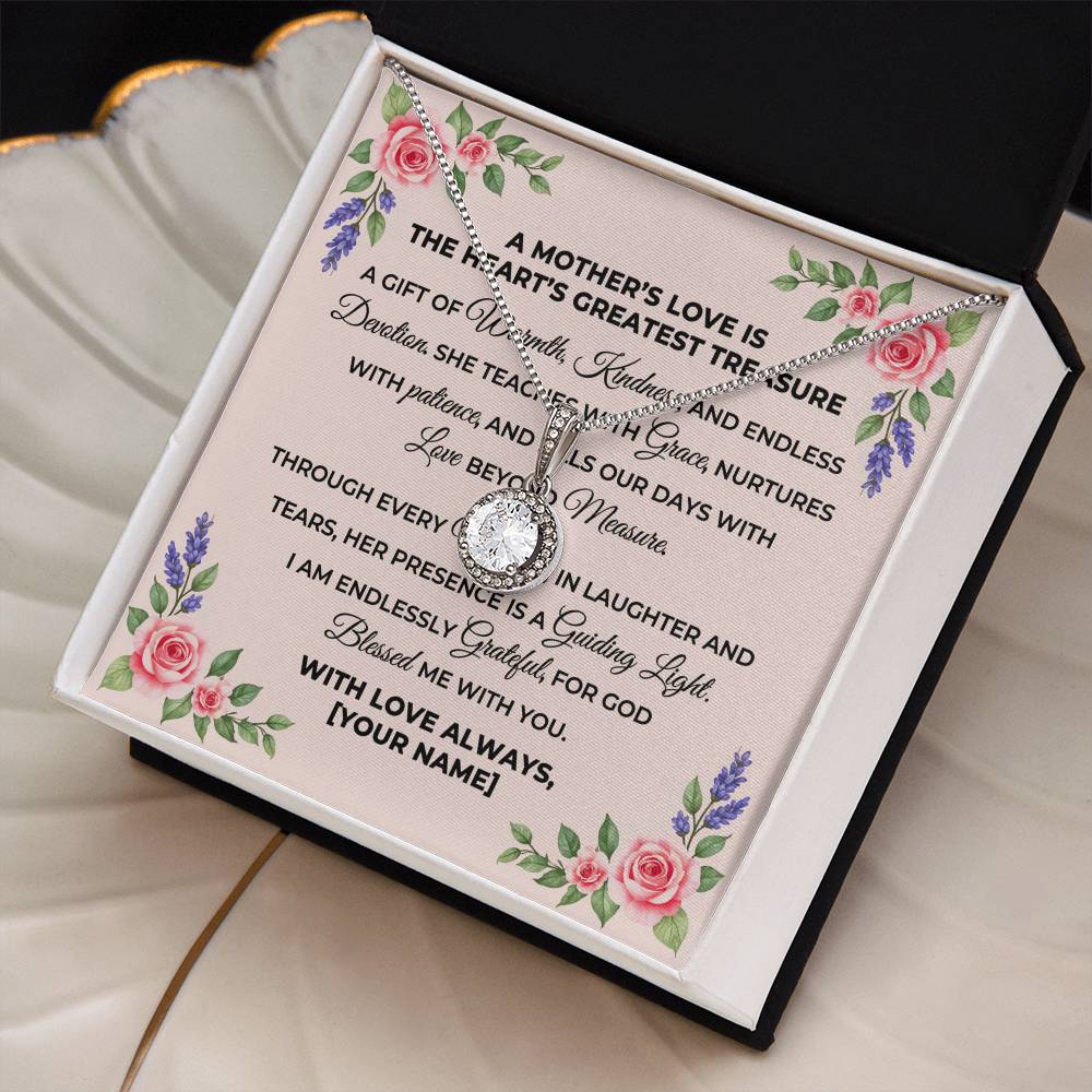 Personalized To Mom Mothers Love Message Card Eternal Hope Necklace-Express Your Love Gifts