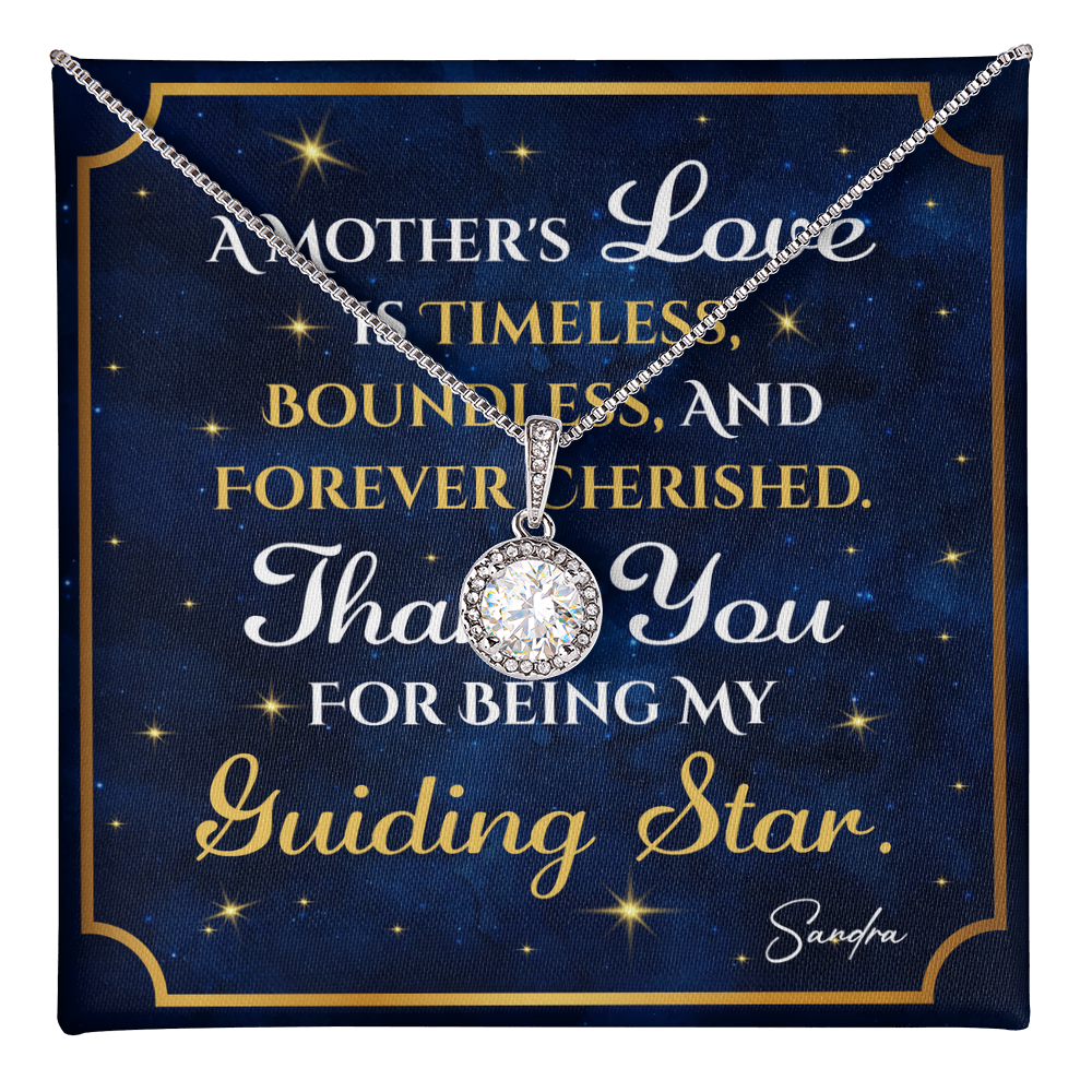 Personalized To Mom Guiding Star Message Card Eternal Hope Necklace-Express Your Love Gifts