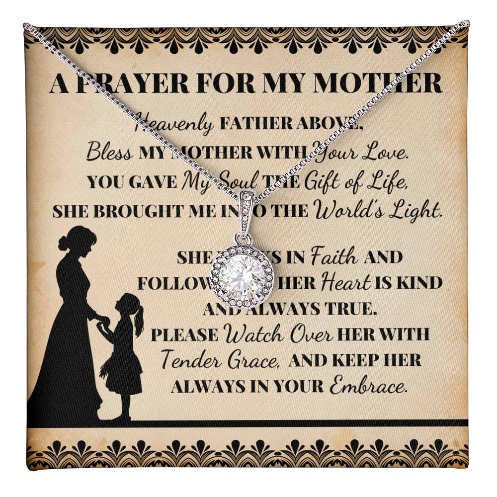 To Mom Prayer For My Mother Message Card Eternal Hope Necklace-Express Your Love Gifts