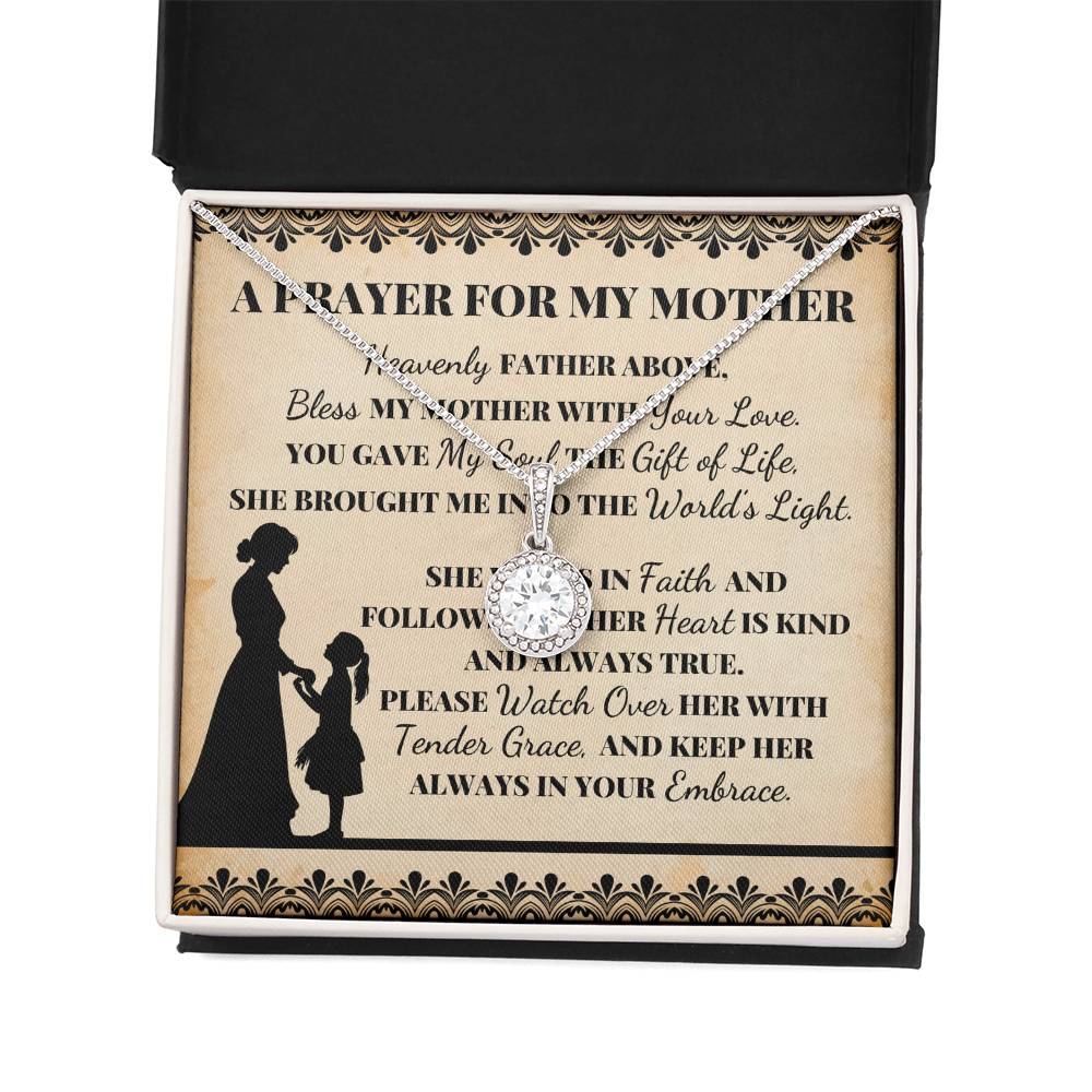 To Mom Prayer For My Mother Message Card Eternal Hope Necklace-Express Your Love Gifts