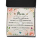 To Mom You Are Beautiful Message Card Eternal Hope Necklace-Express Your Love Gifts