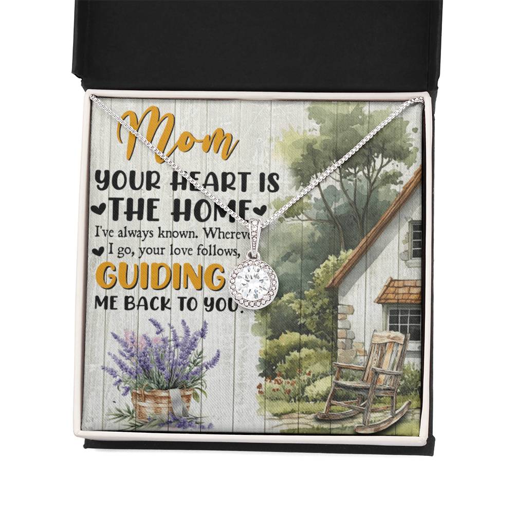 To Mom Your Heart is the Home Eternal Hope Necklace-Express Your Love Gifts