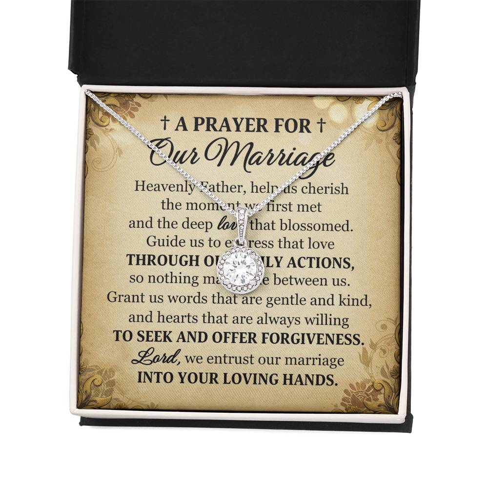 Prayer For Our Marriage Message Card Eternal Hope Necklace-Express Your Love Gifts