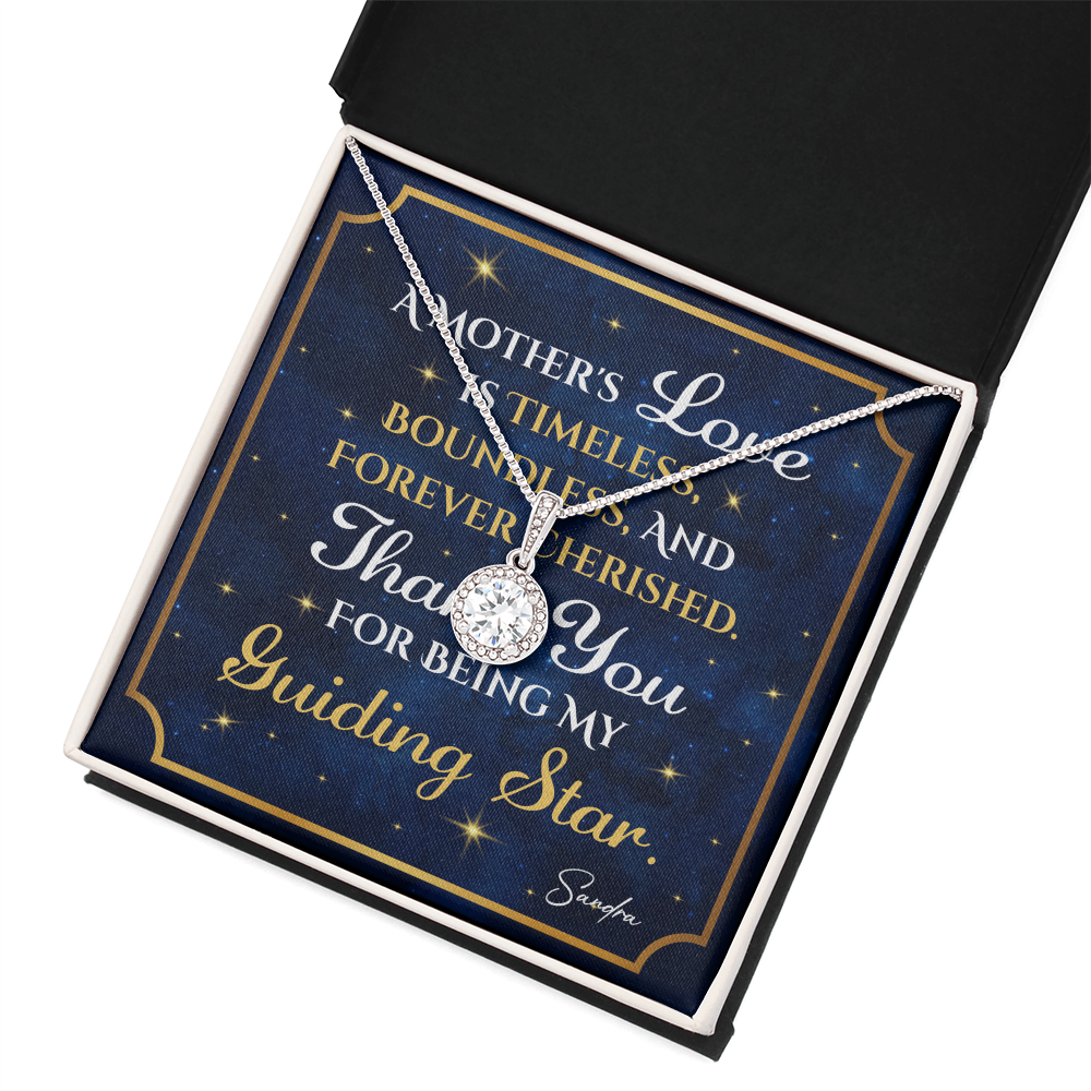 Personalized To Mom Guiding Star Message Card Eternal Hope Necklace-Express Your Love Gifts