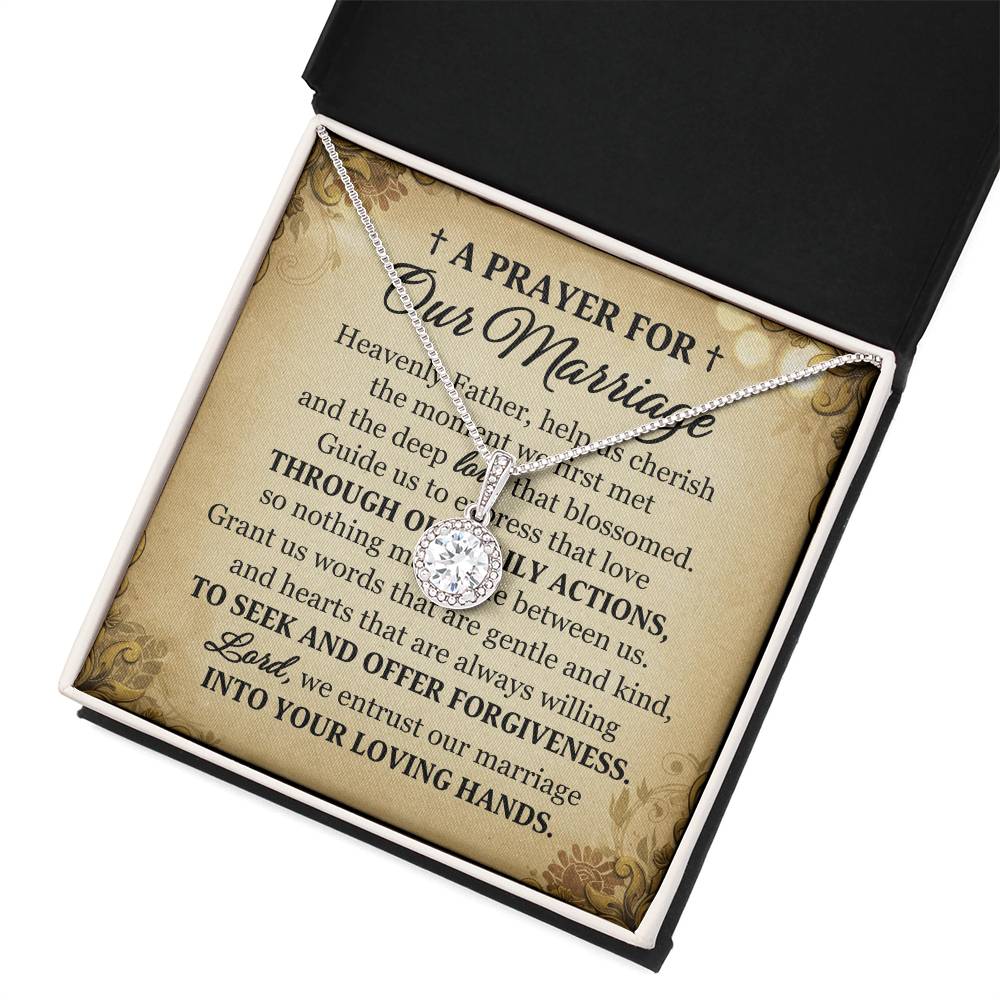 Prayer For Our Marriage Message Card Eternal Hope Necklace-Express Your Love Gifts