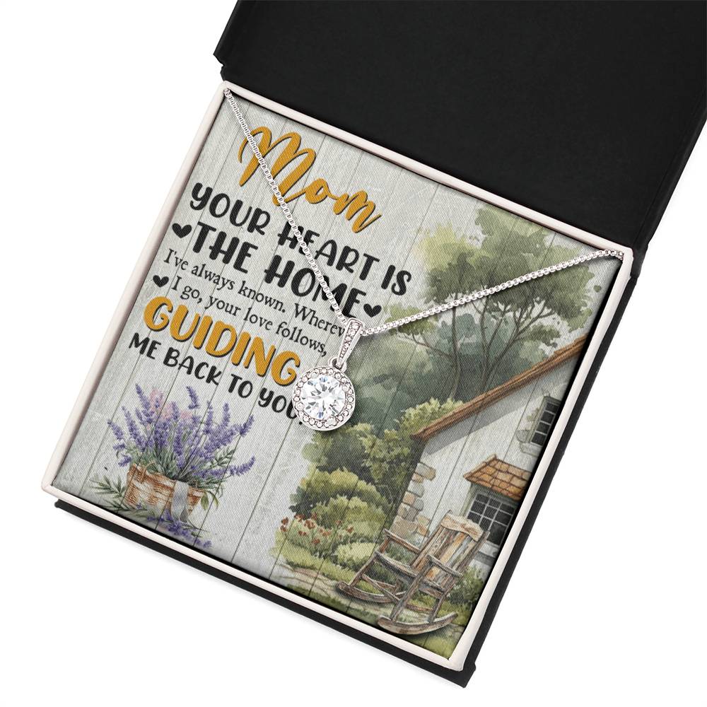 To Mom Your Heart is the Home Eternal Hope Necklace-Express Your Love Gifts