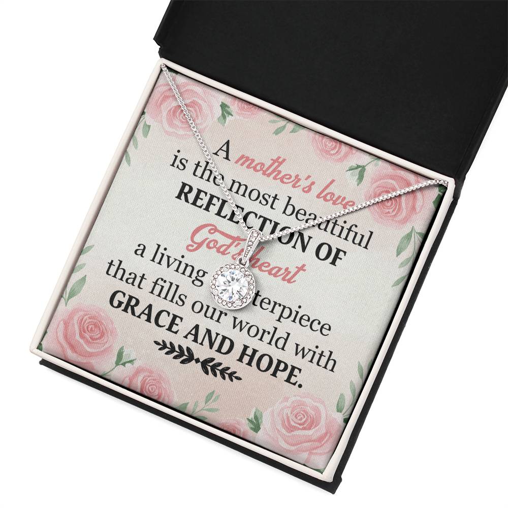 To Mom Grace and Hope Message Card Eternal Hope Necklace-Express Your Love Gifts