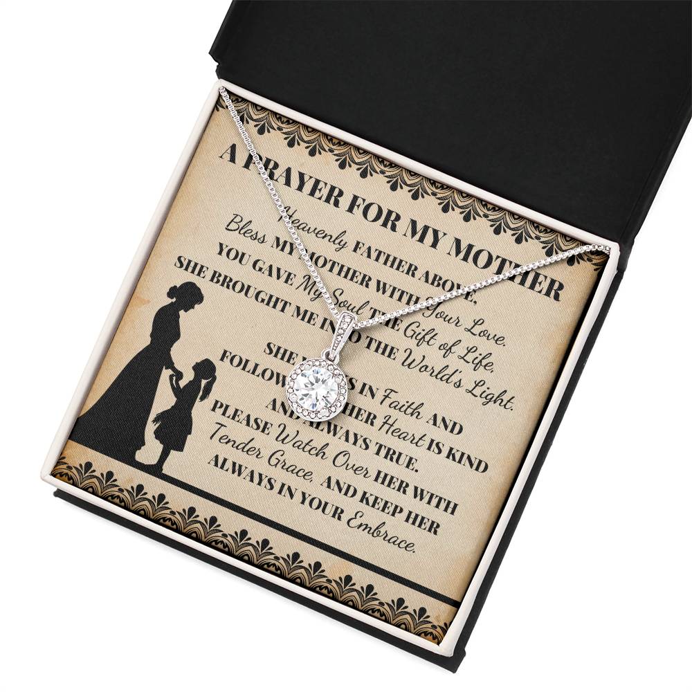 To Mom Prayer For My Mother Message Card Eternal Hope Necklace-Express Your Love Gifts