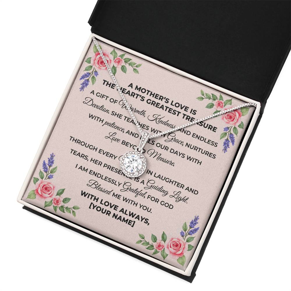 Personalized To Mom Mothers Love Message Card Eternal Hope Necklace-Express Your Love Gifts