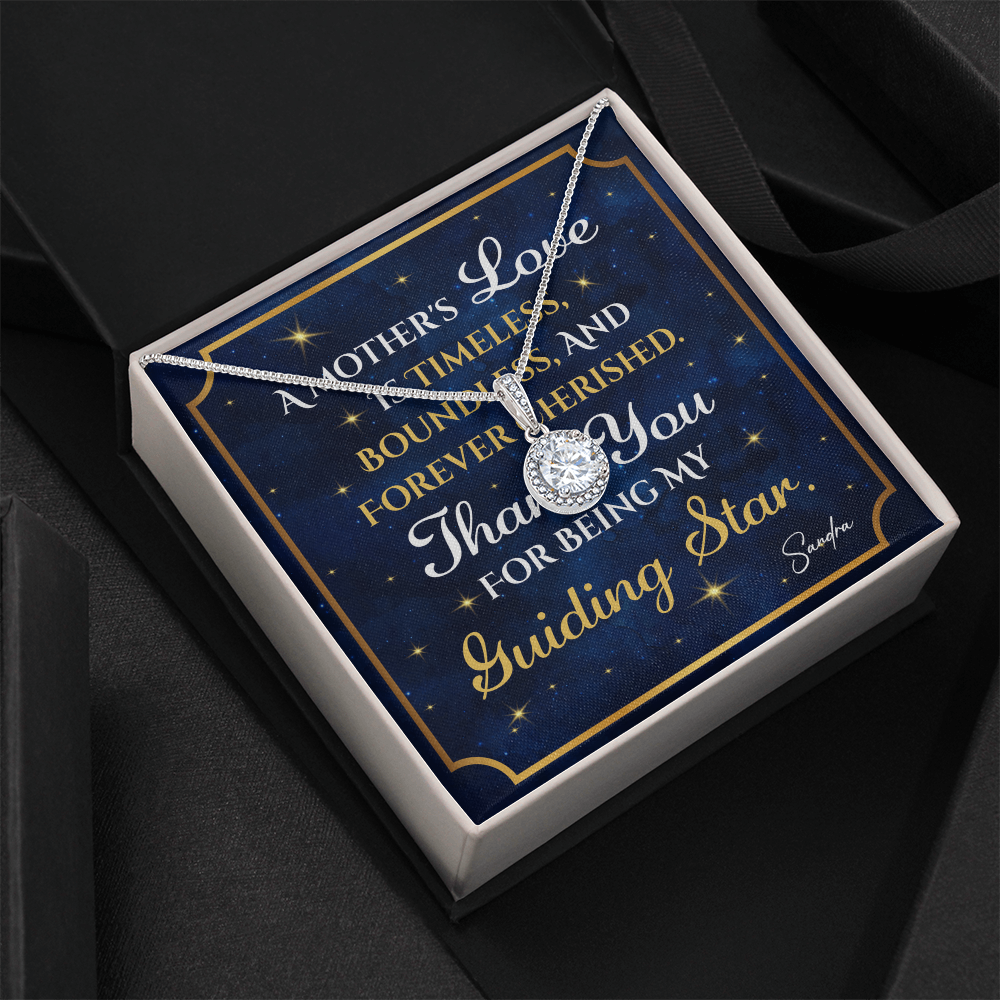 Personalized To Mom Guiding Star Message Card Eternal Hope Necklace-Express Your Love Gifts